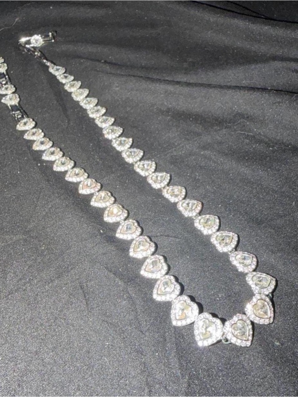 Swarovski Silver-Tone Heart Crystal Necklace